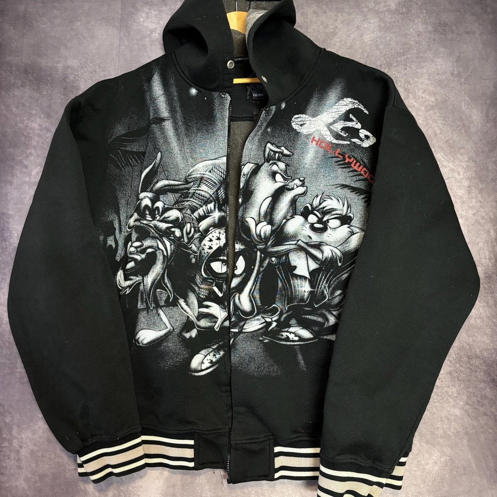 Lot 29 Hoodie Mens 3XL Black Looney Tunes Cartoon Graphic *READ